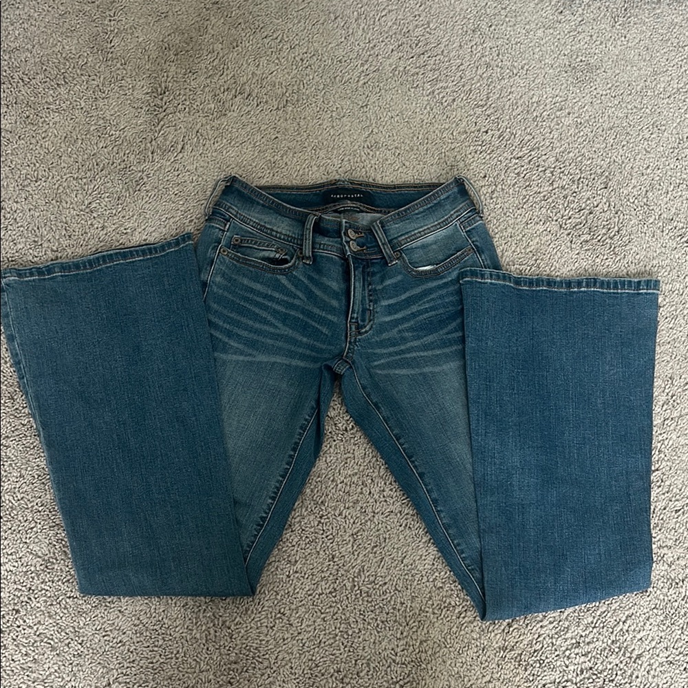 Aeropostale Blue Flare Wide Leg Jeans